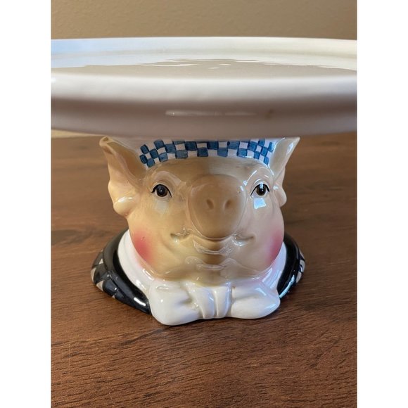 Jambon for Department 56 Pedestal Cake Stand Pig Platter - Picture 2 of 7
